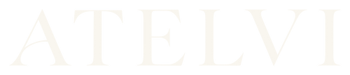 ATELVI wordmark in ivory