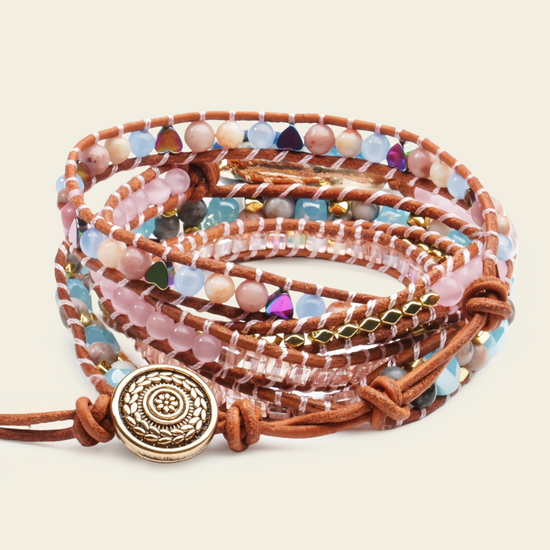Colour Axis Bracelet with beadwork and cord detail