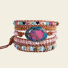 Colour Axis Bracelet with layered pink and multicoloured beads