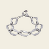 Contour Link Bracelet with sculpted open chain links in gold finish
