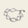 Contour Link Bracelet with sculpted open chain links in gold finish