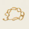 Contour Link Bracelet with sculpted open chain links in gold finish
