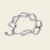 Contour Link Bracelet with sculpted open chain links in gold finish