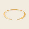 Crescent Collar Necklace with a smooth curved collar band in gold finish