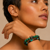 Crown Balance Bracelet worn on the wrist, with two rows of round beads and a crown-shaped accent