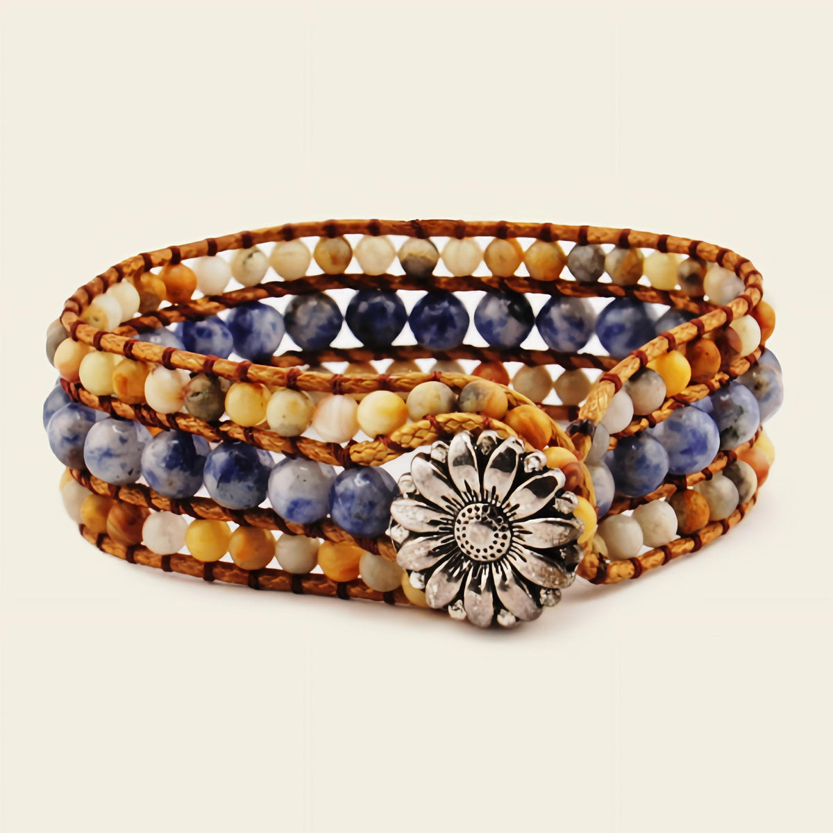 Driftline Field Bracelet with beadwork and cord detail