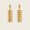 Ellipse Cascade Earrings with a cascade of open oval loops in gold finish