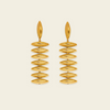 Ellipse Cascade Earrings with a cascade of open oval loops in gold finish
