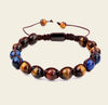 Ember Drift Bracelet with round stone beads on an adjustable cord
