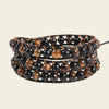 Field Line Bracelet with black and brown round bead strands