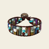 Fieldmark Tile Bracelet with multicoloured stone tiles and round beads