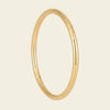 Fine Curve Cuff with a fine smooth oval band in gold finish