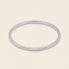 Fine Curve Cuff with a fine smooth oval band in silver finish