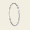Fine Curve Cuff with a fine smooth oval band in silver finish