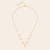 Fine Trace Necklace with a fine chain with small tapered drops in gold finish