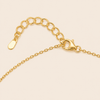 Fine Trace Necklace, showing the fastening detail in gold finish