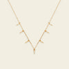 Fine Trace Necklace with a fine chain with small tapered drops in gold finish