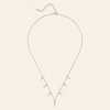 Fine Trace Necklace with a fine chain with small tapered drops in silver finish