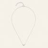 Fine Trio Necklace with a small triangular cluster of clear stones in silver finish