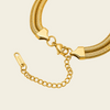 Fluid Knot Bracelet, showing the fastening detail in gold finish
