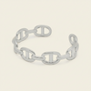 Mariner Link Cuff with a linked mariner-style open band in gold finish