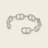 Mariner Link Cuff with a linked mariner-style open band in gold finish