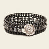 Nightmark Wrap Bracelet with beadwork and cord detail