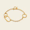 Orbit Link Bracelet with large oval links joined by fine chain in gold finish