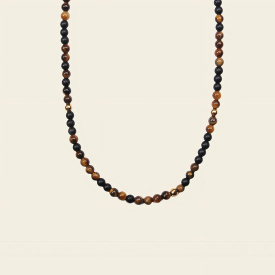 Orbit Strand Necklace with small round stone beads