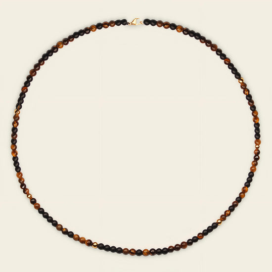 Orbit Strand Necklace with small round stone beads