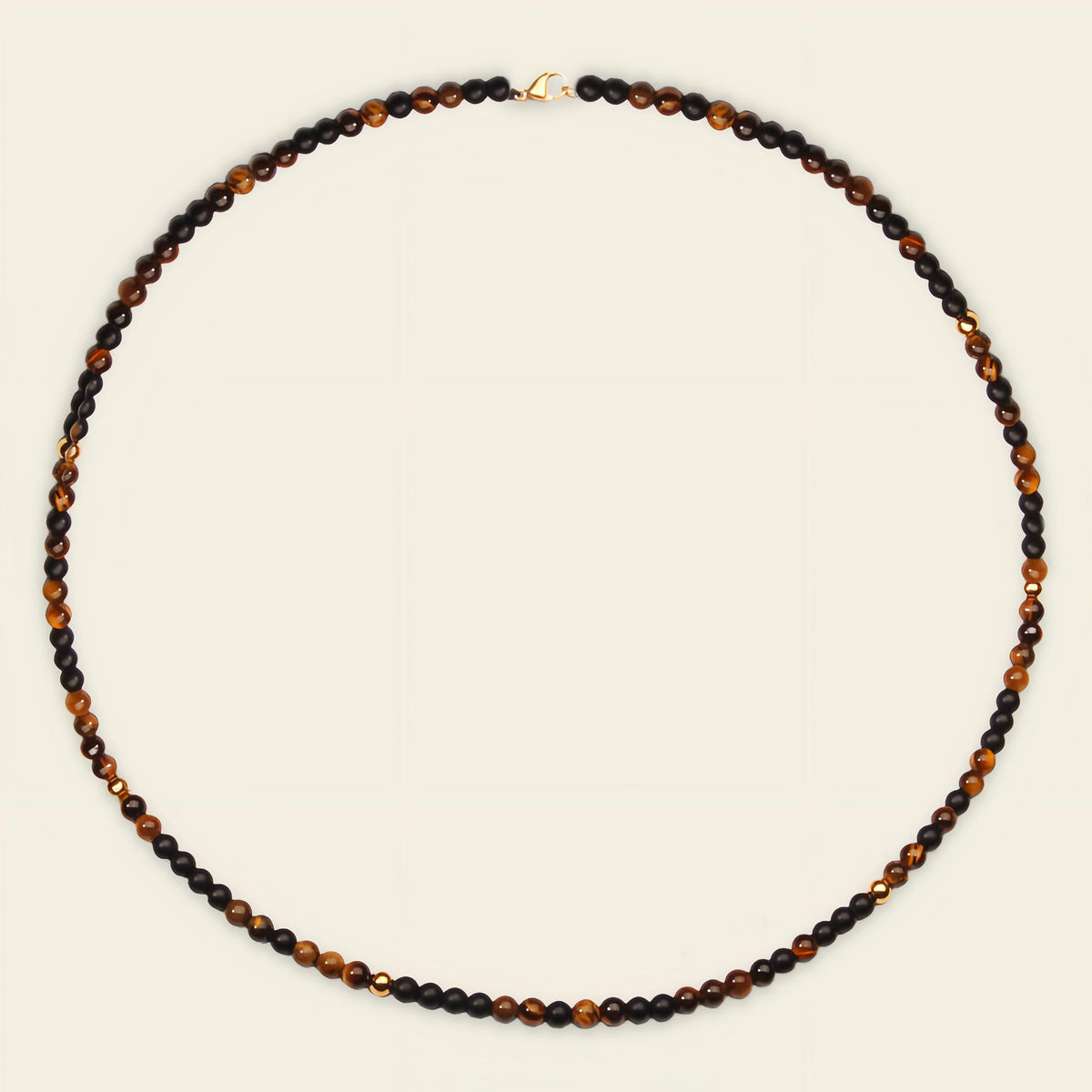 Orbit Strand Necklace with small round stone beads
