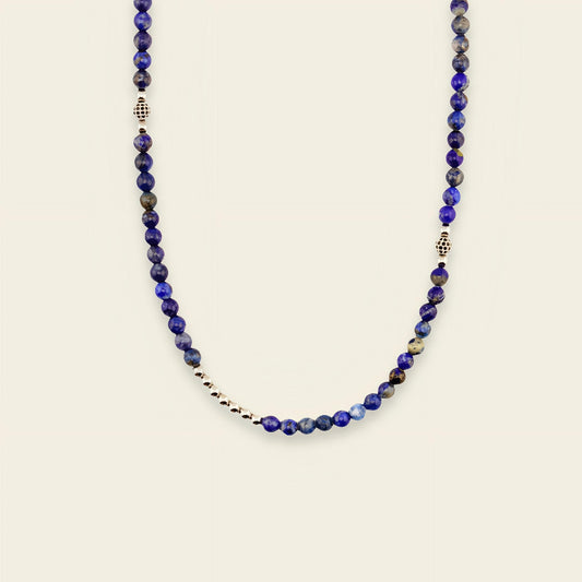 Orbit Strand Necklace with small round stone beads