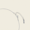 Pearl Embrace Necklace, showing the fastening detail in silver finish