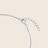 Pearl Line Bracelet, showing the fastening detail in silver finish