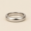 Polished Dome Cuff with a broad polished dome-shaped band in silver finish