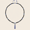 Prism Point Necklace with round stone beads and a pointed pendant