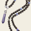 Prism Point Necklace with round stone beads and a pointed pendant