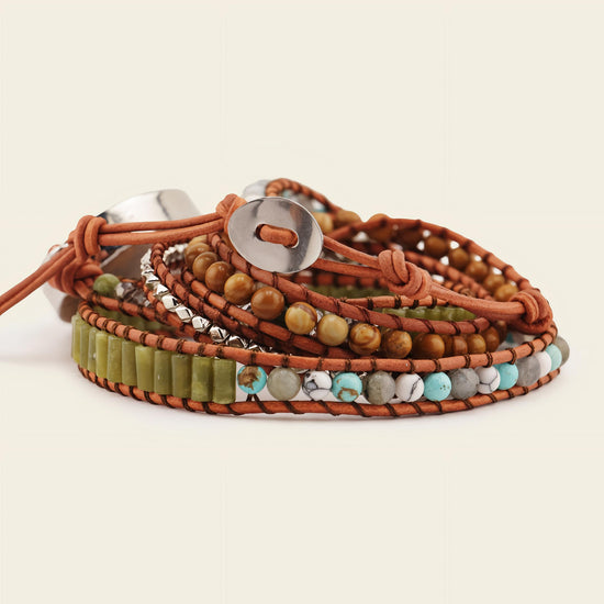 Shoremark Hold Bracelet with beadwork and cord detail