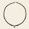 Skull Drift Necklace with round stone beads and skull-shaped accents