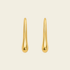 Soft Taper Earrings with slender tapered drops with rounded ends in gold finish