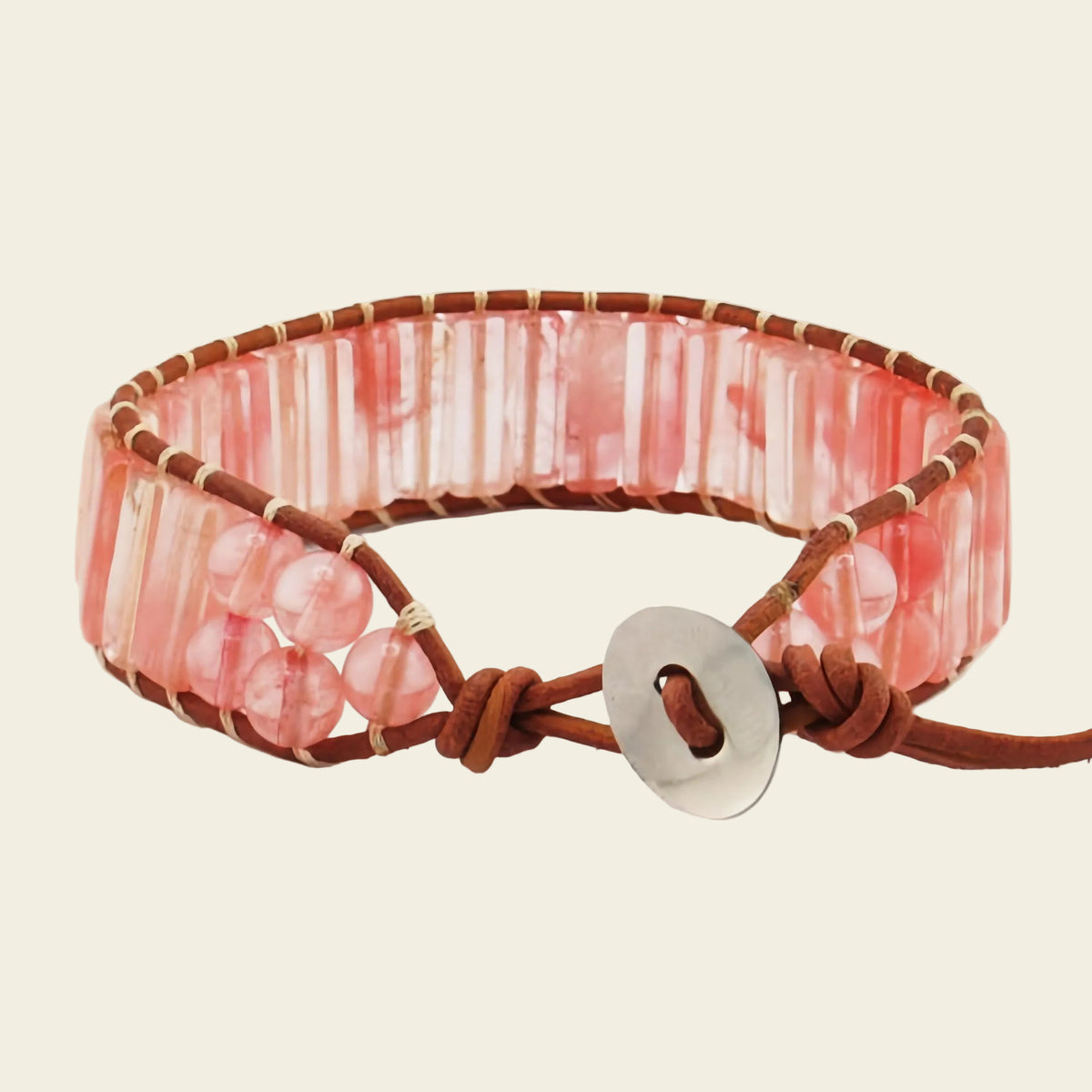Softline Tile Bracelet with beadwork and cord detail