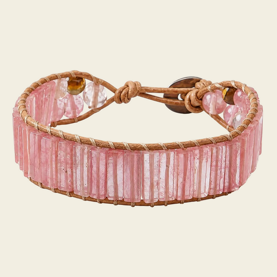 Softline Tile Bracelet with pale pink stone tiles