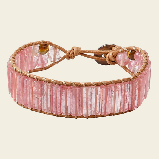 Softline Tile Bracelet with pale pink stone tiles