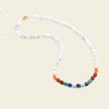 Spectrum Line Necklace with small round beads and multicoloured accents