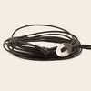 Stillwater Hold Bracelet with a turquoise-coloured stone centre on layered dark cord