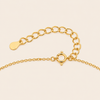 Tender Heart Necklace, showing the fastening detail in gold finish