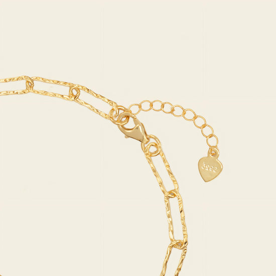 Trace Link Bracelet with elongated oval chain links in gold finish