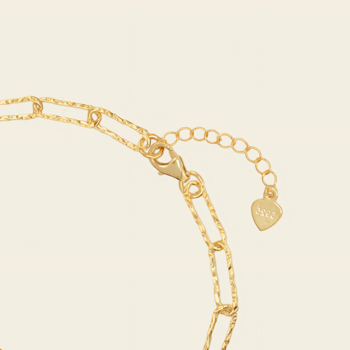 Trace Link Bracelet with elongated oval chain links in gold finish