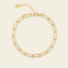 Trace Link Bracelet with elongated oval chain links in gold finish