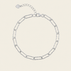 Trace Link Bracelet with elongated oval chain links in silver finish